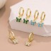 Lovely Butterfly Zirconia Hoop Earrings 60300148