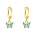 Lovely Butterfly Zirconia Hoop Earrings 60300148