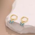 Lovely Butterfly Zirconia Hoop Earrings 60300148