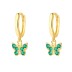 Lovely Butterfly Zirconia Hoop Earrings 60300148