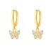 Lovely Butterfly Zirconia Hoop Earrings 60300148