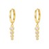 Lovely Zirconia Tassel Hoop Earrings 60300149