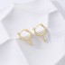 Vintage Metal Beads French Lock Hoop Earrings 60300153