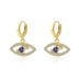 Evil Eye Zirconia Charm Hoop Earrings 60300154