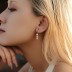 Spark Tassel Zirconia Charm Hoop Earrings 60300157