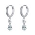 Spark Waterdrop Zirconia Charm Hoop Earrings 60300158