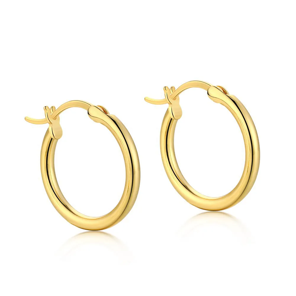 Minimalist Round Frensh Lock Hoop Earring 60400003