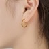 Minimalist Round Frensh Lock Hoop Earring 60400003