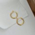 Minimalist Round Frensh Lock Hoop Earring 60400003