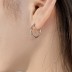 Minimalist Round Frensh Lock Hoop Earring 60400003