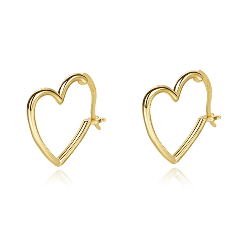 Love Heart Frensh Lock Hoop Earring 60400004