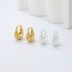 Knitted Metal French Lock Hoop Earring 60400006