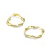 Wave Pattern French Lock Hoop Earring 60400008