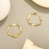 Wave Pattern French Lock Hoop Earring 60400008