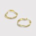 Wave Pattern French Lock Hoop Earring 60400008