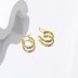 Vintage Dull Polish French Lock Hoop Earring 60400009