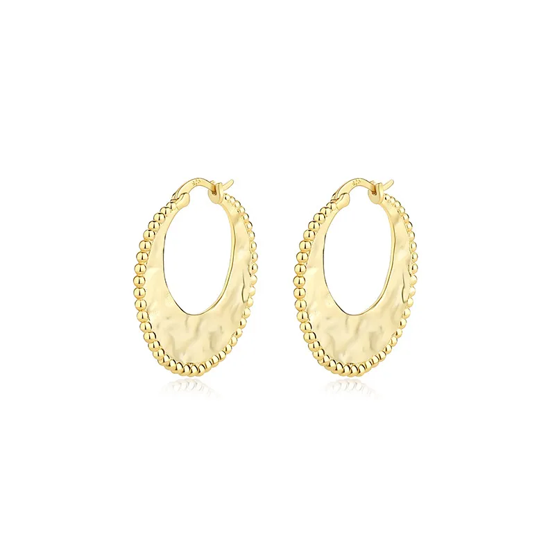 Vintage C Shape French Lock Hoop Earring 60400014