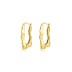 Vintage Ripple Pattern French Lock Hoop Earring 60400016