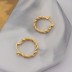 Elegant Twisted French Lock Hoop Earring 60400020