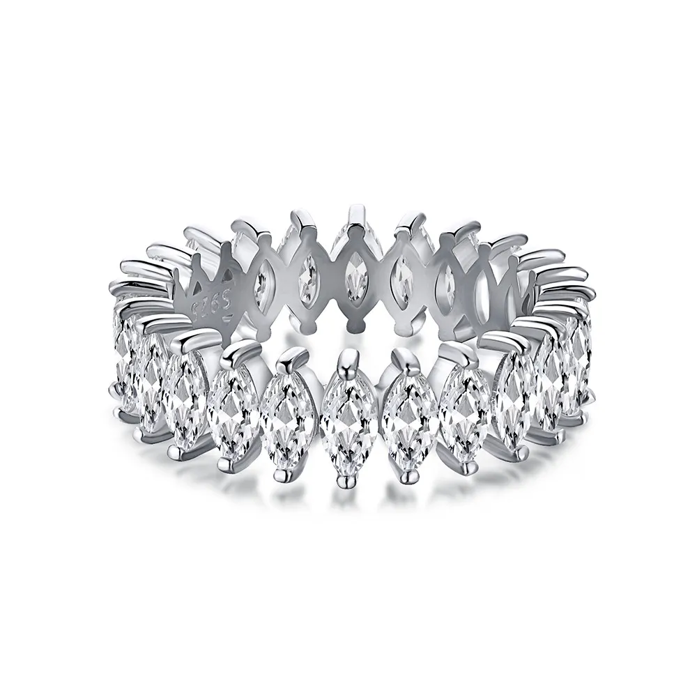 Shiny Mariquise Zirconia Band Ring 70100123