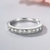 925 Sterling Silver Shiny Zirconia Band Ring 70100194