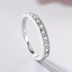 925 Sterling Silver Shiny Zirconia Band Ring 70100194