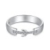 925 Sterling Silver Zirconia Crescent Band Ring 70100196