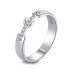 925 Sterling Silver Zirconia Crescent Band Ring 70100196