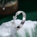 925 Sterling Silver Zirconia Crescent Band Ring 70100196