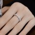 925 Sterling Silver Irregular Zirconia Band Ring 70100200