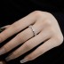 925 Sterling Silver Irregular Zirconia Band Ring 70100200