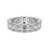 925 Sterling Silver Rectangle Zirconia Band Ring 70100201