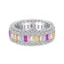 925 Sterling Silver Colorful Zirconia Band Ring 70100203