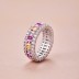 925 Sterling Silver Colorful Zirconia Band Ring 70100203