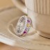 925 Sterling Silver Colorful Zirconia Band Ring 70100203