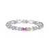 925 Sterling Silver Rainbow Zirconia Band Ring 70100205