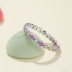 925 Sterling Silver 1.8mm Rainbow Zirconia Band Ring 70100207