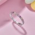 925 Sterling Silver 2mm Rainbow Zirconia Band Ring 70100208