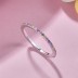 925 Sterling Silver 1.2mm Rainbow Zirconia Band Ring 70100211