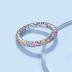 925 Sterling Silver 2mm Rainbow Zirconia Band Ring 70100212