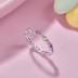 925 Sterling Silver Rainbow Zirconia Chain Band Ring 70100214