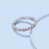 925 Sterling Silver Rainbow Zirconia Chain Band Ring 70100214