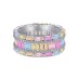 925 Sterling Silver Rainbow Full Zirconia Band Ring 70100222