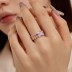 925 Sterling Silver Rainbow Full Zirconia Band Ring 70100222