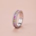 925 Sterling Silver Spark Full Zirconia Band Ring 70100224