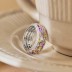 925 Sterling Silver Luxury Rainbow Zirconia Band Ring 70100225