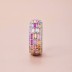 925 Sterling Silver Luxury Rainbow Zirconia Band Ring 70100225