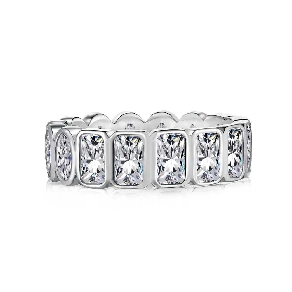 925 Sterling Silver Hiphop Zirconia Band Ring 70100231