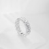 925 Sterling Silver Hiphop Zirconia Band Ring 70100231