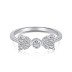 925 Sterling Silver Sparkle Bow Zirconia Band Ring 70100235